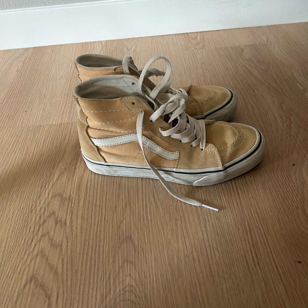 Vans Beige High-Top Sneakers Well-worn